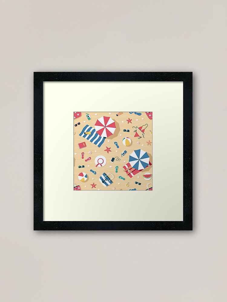 Alternate view of Summer Beach Framed Art Print