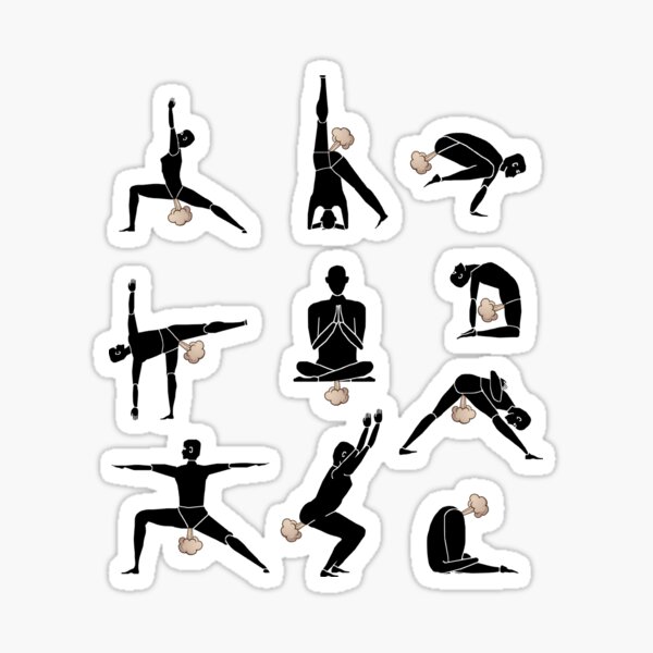 Yoga Sticker for Sale by Jonnydowntown