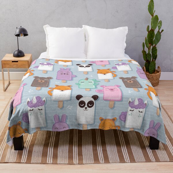 Item preview, Kawaii Cuddly Animal Ice Creams // pale blue background designed and sold by SelmaCardoso.