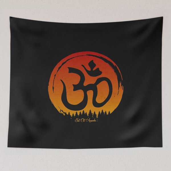 Item preview, Sat Chit Ananda Sign Meditation Satchidananda Written Sanskrit Yoga Vintage Symbol  designed and sold by alenaz.