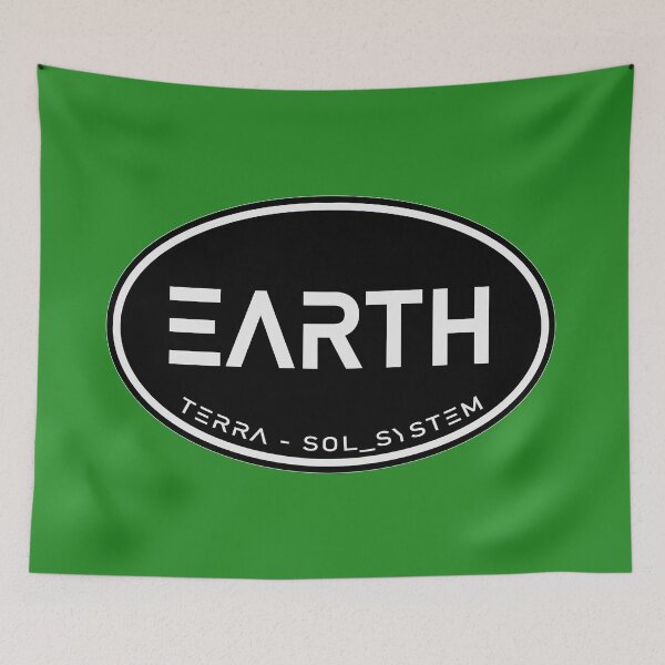 Item preview, Earth Oval Wh on Bk designed and sold by KingPagla.