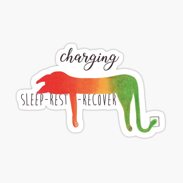 Charging - Sleep - rest - recover Sticker