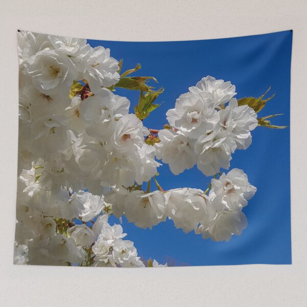 Item preview, Lush White Blossoms and Blue Sky at Kew Gardens 2019 designed and sold by ellenhenry.