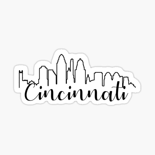 Cincinnati Skyline Sticker Sticker