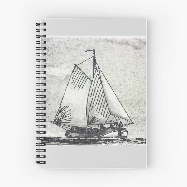 Item preview, Etching of sailing tjalk Res Nova designed and sold by Emmy Meester.