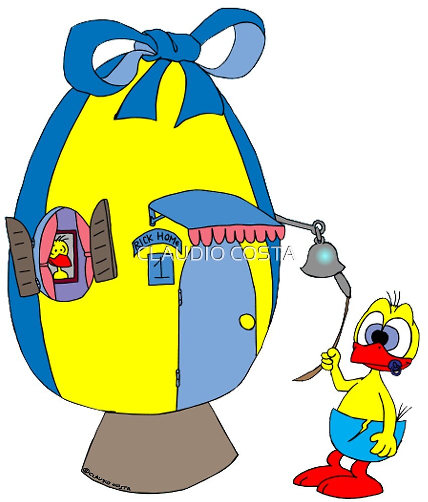 "Rick the chick "HOME, SWEET HOME"" by CLAUDIO COSTA Redbubble