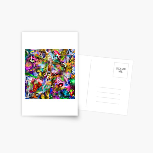 ASINTOTO (silenzio interiore) abstract expressionism Postcard