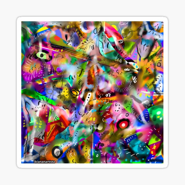 ASINTOTO (silenzio interiore) abstract expressionism Sticker