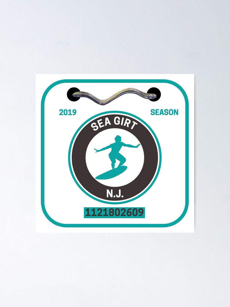 "Sea Girt New Jersey Beach Badge" Poster by fearcity Redbubble