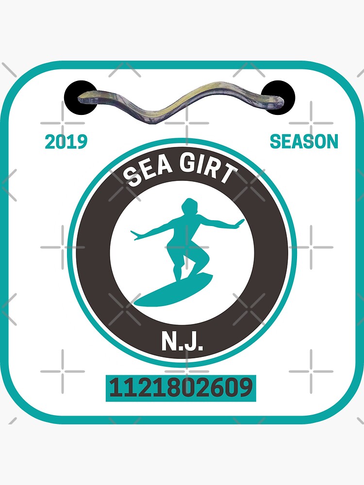 "Sea Girt New Jersey Beach Badge" Sticker for Sale by fearcity Redbubble