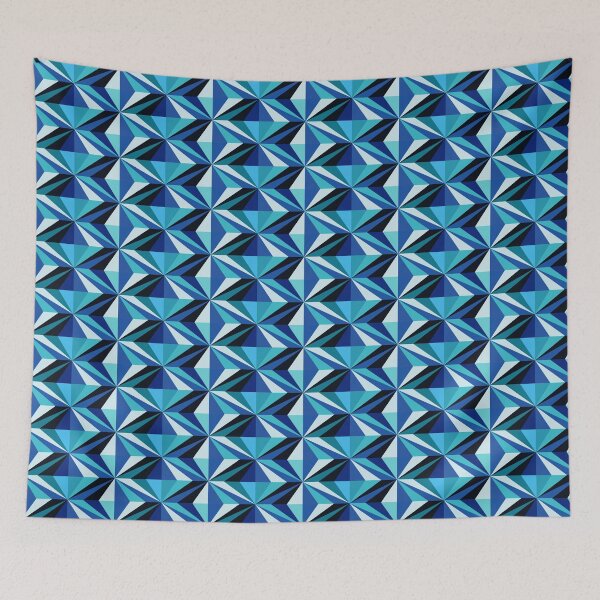 Item preview, Colorful Triangles - Blue designed and sold by Ribeiro Design.