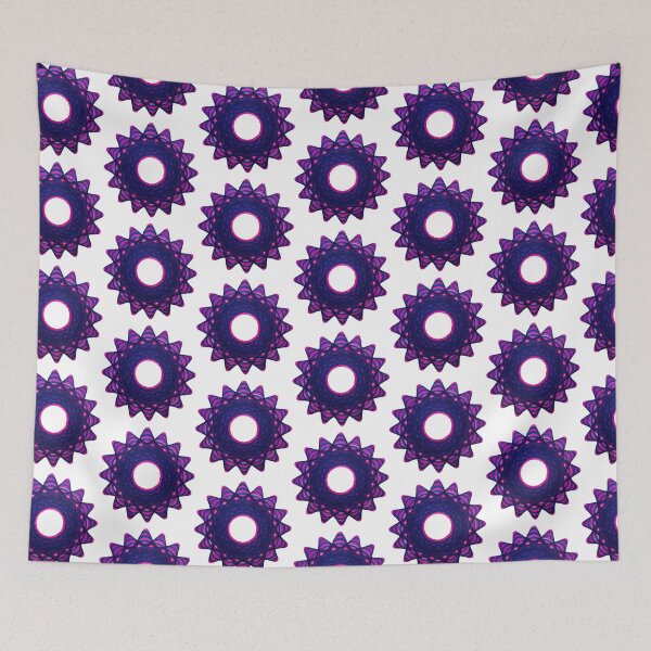 Item preview, Spirograph Dark Blue Hot Pink Star designed and sold by TravellingAlle.