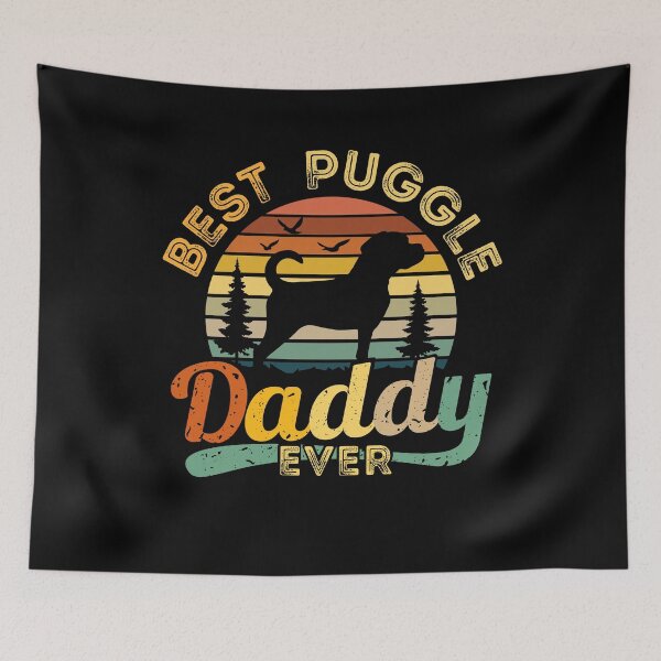 Item preview, Best Puggle Daddy Ever Retro Vintage designed and sold by rafaeltto.