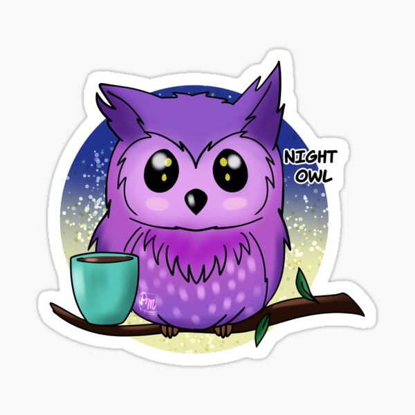 Night owl Sticker