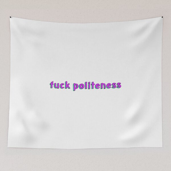 Item preview, Fuck politeness - Purple and Mint designed and sold by Spitfire July Doodles.