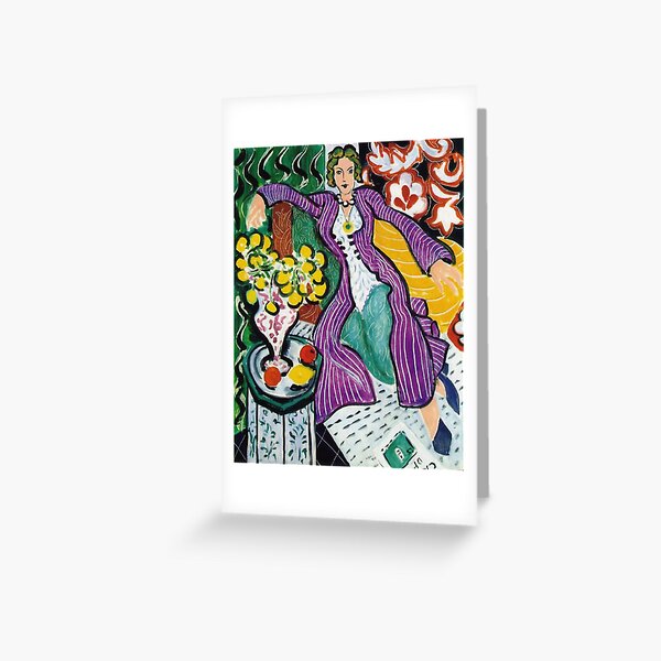 Woman in a Purple Coat 1937 by Henri Matisse, Artwork Design, Poster Tshirt, Tee, Jersey, Postcard Greeting Card