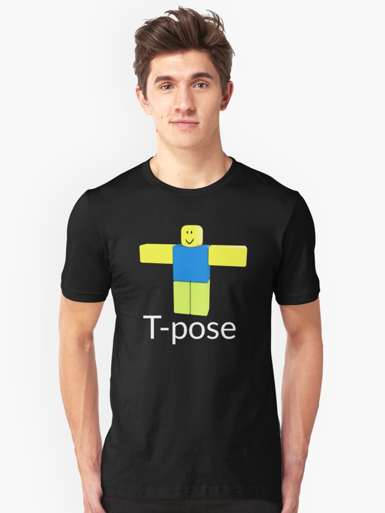 Roblox Noob T Pose Gift For Gamers T Shirt By Smoothnoob Redbubble - oof muscle roblox noob