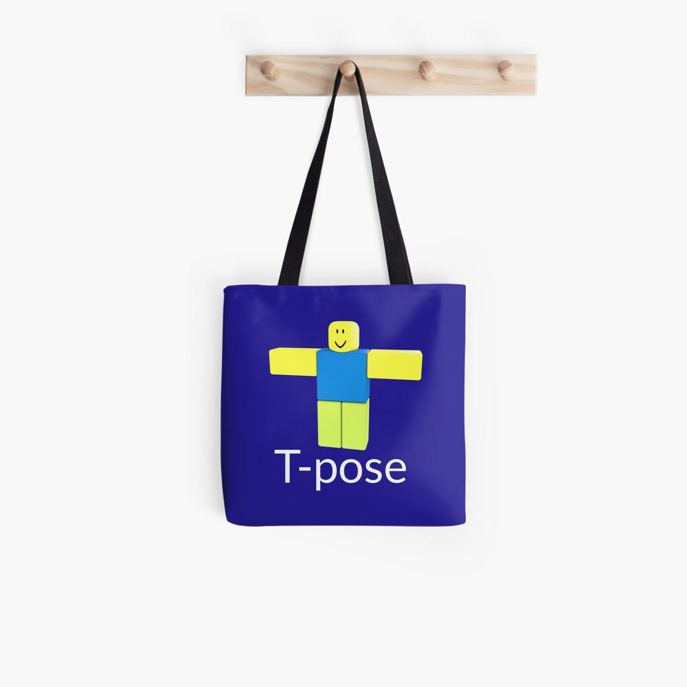 Roblox Noob T Pose Tote Bag By Smoothnoob Redbubble - roblox noob t pose kids pullover hoodie by smoothnoob redbubble