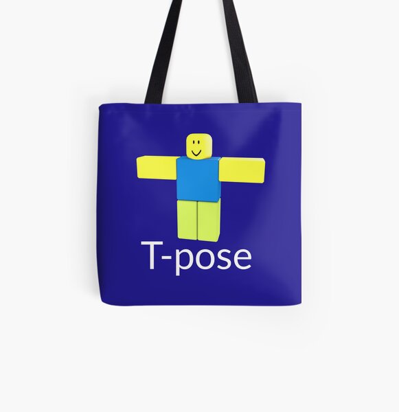 Roblox Noob T Pose Gift For Gamers Tote Bag By Smoothnoob Redbubble - t pose roblox noob meme gamer gift roblox pin teepublic au
