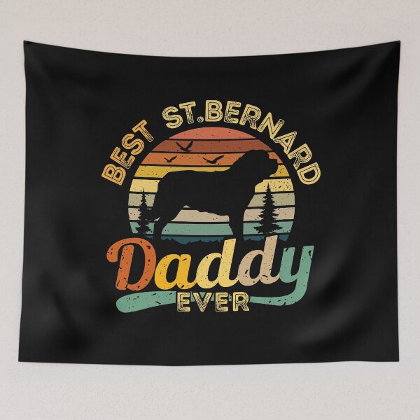 Item preview, Best St Bernard Daddy Ever Retro Vintage designed and sold by rafaeltto.