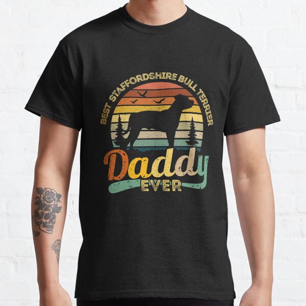 Item preview, Best Staffordshire Bull Terrier Daddy Ever Retro Vintage designed and sold by rafaeltto.