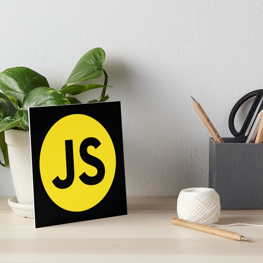 "JS Javascript circle logo popsocket" Art Board Print for Sale by ...