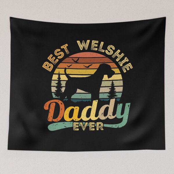 Item preview, Best Welsh Terrier Daddy Ever Retro Vintage designed and sold by rafaeltto.