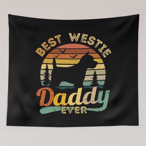 Item preview, Best West Highland White Terrier Daddy Ever Retro Vintage designed and sold by rafaeltto.