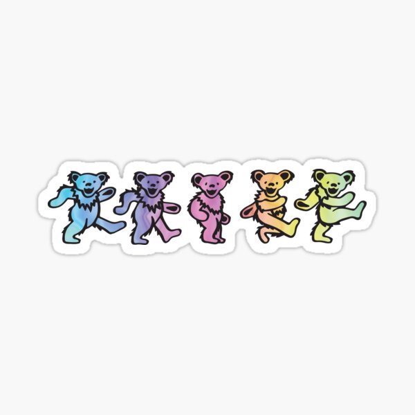 Osos bailando coloridos Pegatina