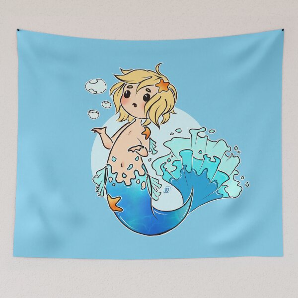 Item preview, Ocean Waves Merboy designed and sold by heysoleilart.