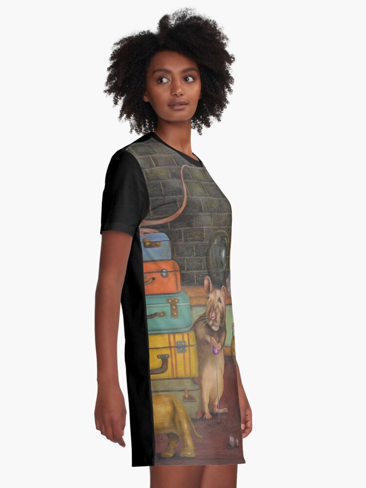 Thumbnail 2 of 5, Graphic T-Shirt Dress, Pack Rat's designed and sold by LeahSaulnier.