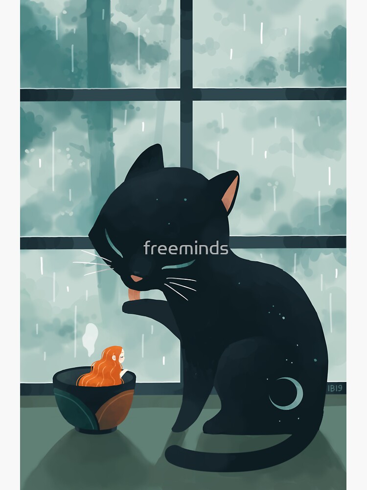 Cat and the rain by freeminds
