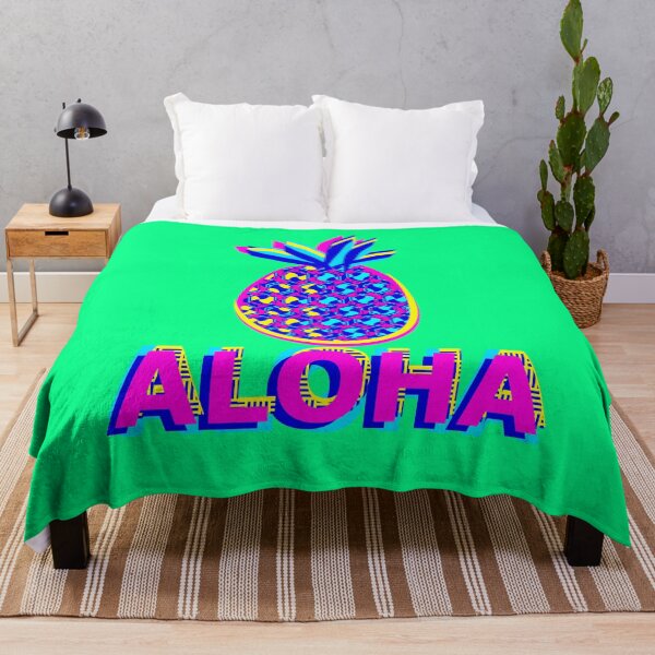 Item preview, aloha with pink cartoon art style pineaple in bright colors designed and sold by M-Lorentsson.