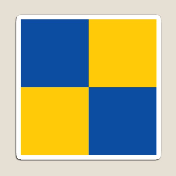 Item preview, Leeds United Blue and Yellow Checkered Fan Flag designed and sold by Sporting Colour.