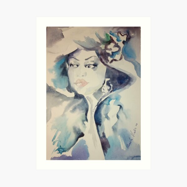 Sensual blue Art Print