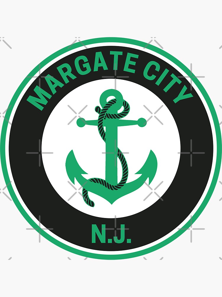"Margate City New Jersey " Sticker for Sale by fearcity Redbubble