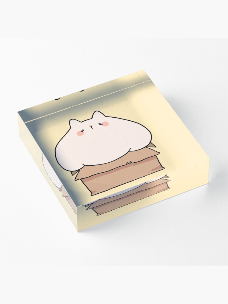 Alternate view of If I fits, I sits. Acrylic Block