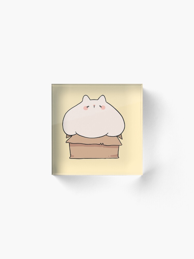 Alternate view of If I fits, I sits. Acrylic Block