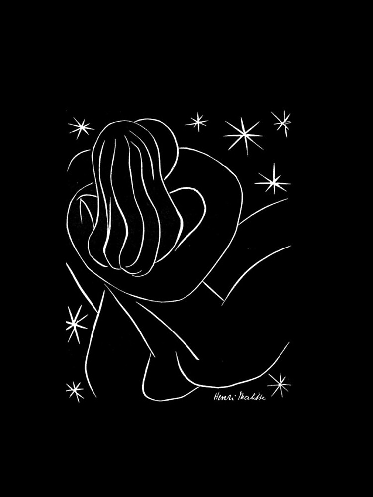 "STARRY NIGHT COUPLE Vintage Matisse Black and White Painting Print