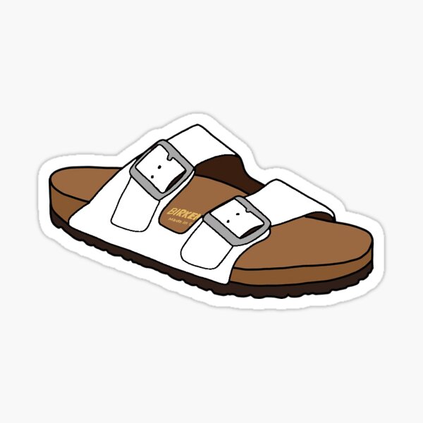 white birkenstock Sticker