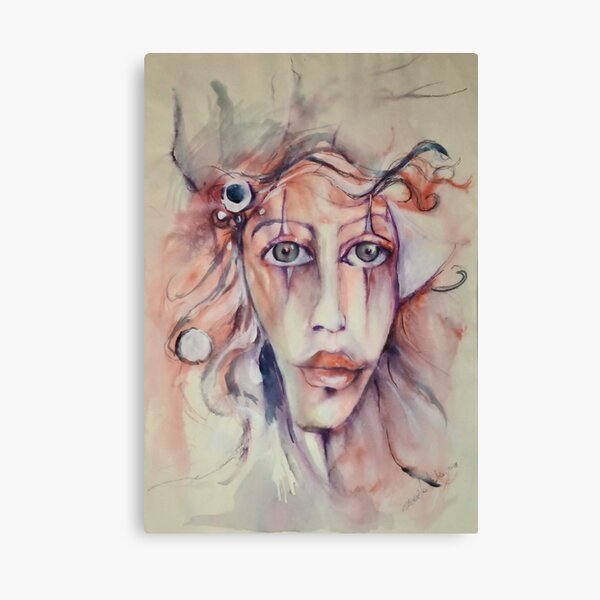La donna pagliaccio - The clown woman Canvas Print