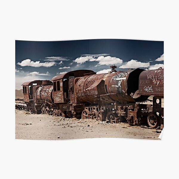 * Historische Dampflok Poster Bild Eisenbahn Lokomotive Schild Western *719 