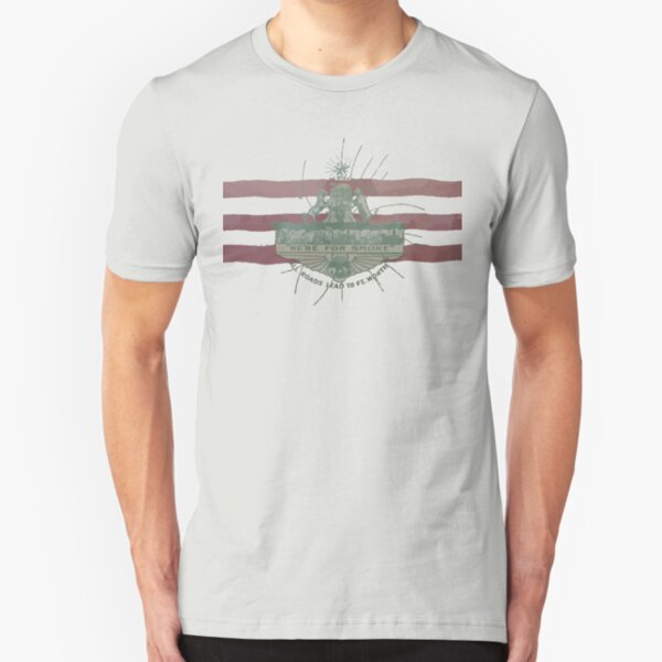 Old Fort Worth Flag - We're For Smoke - All Roads Lead to Ft. Worth Slim Fit T-Shirt