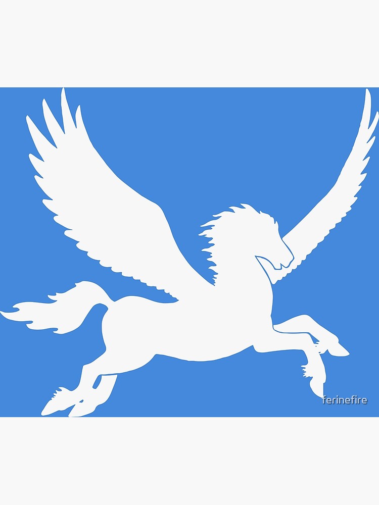 "White Pegasus Silhouette" Art Print for Sale by ferinefire Redbubble