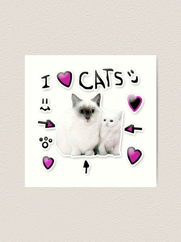 Denis Daily I Love Cats Art Print By Thatbeardguy Redbubble - fan art roblox denisdaily