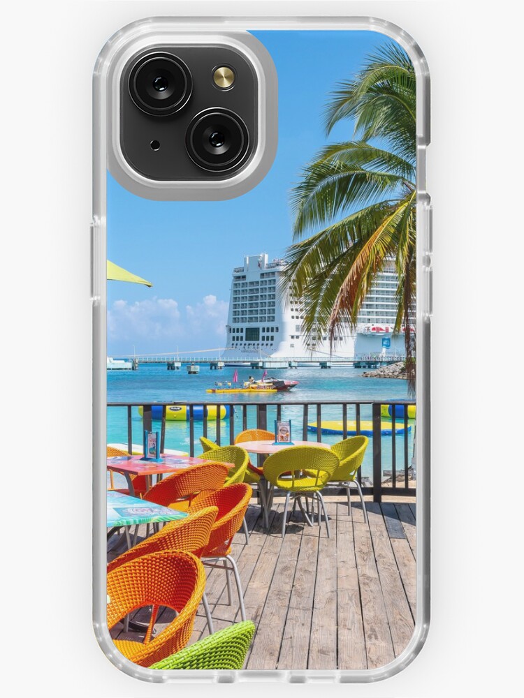 Tropical island Caribbean colors at Margaritaville Ocho Rios, Jamaica  iPhone Case