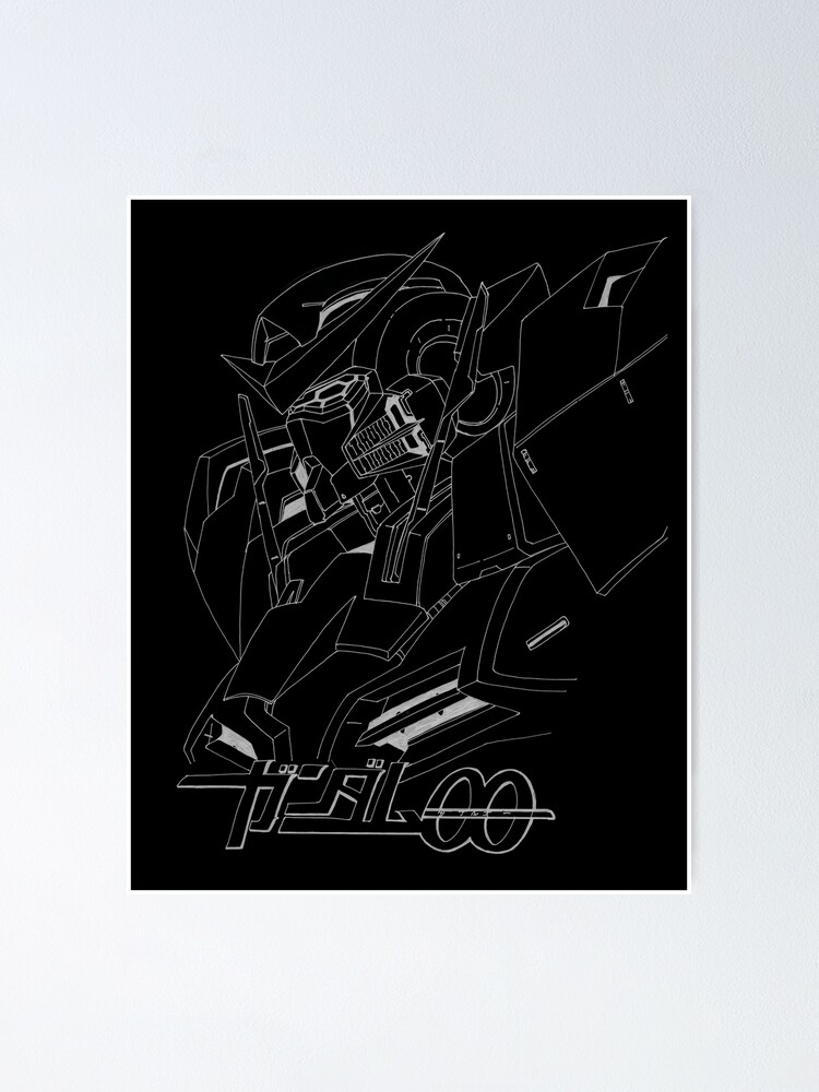 3 x gundam high quality 00 posters holographic