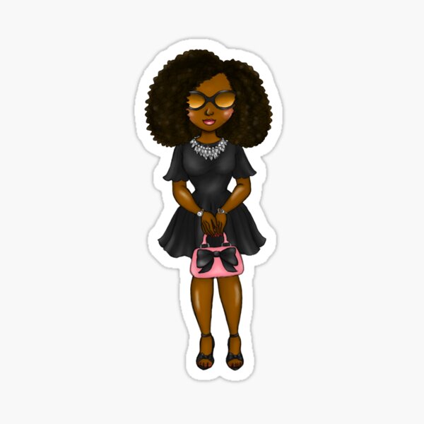 City Bae Natural Hair Girl Sticker