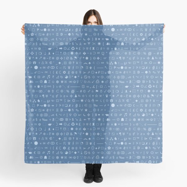 Esoteric symbols scarf - Unicode special characters - blue/airmail Scarf