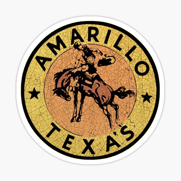 Calcomanía Vintage Amarillo Texas EE. UU. Pegatina